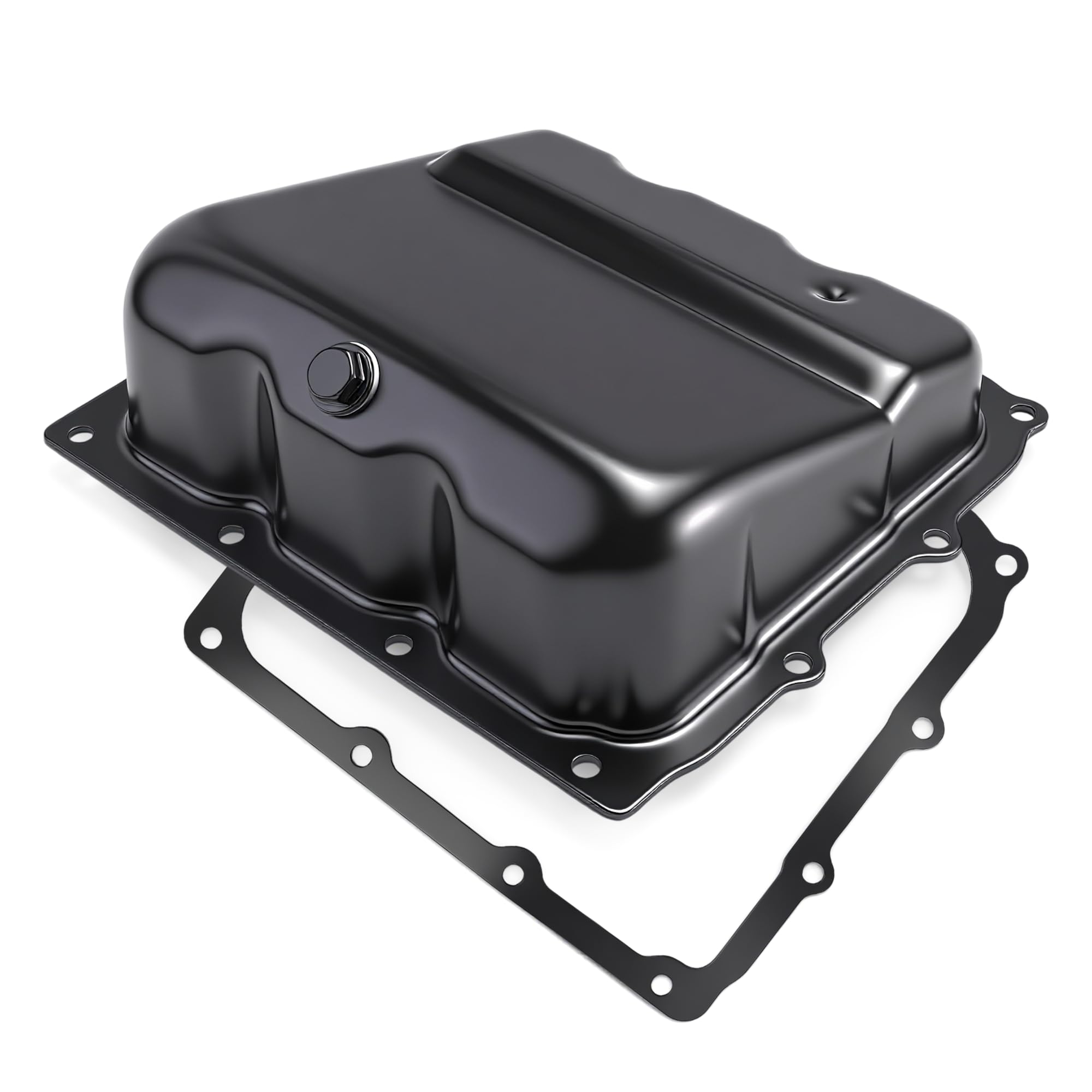 Photo 1 of Riyhch Transmission Oil Pan with Drain Plug, for Chrysler 200/Pacifica/Sebring, for Dodge Avenger/Grand Caravan/Journey, for Ram ProMaster 1500/2500/3500, 2007-2018, #OE 5078556AA 05078556AA