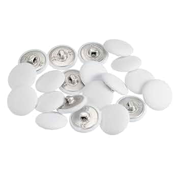 Amazon | uxcell くるみボタン ホワイト 20個 ベロアボタン 直径