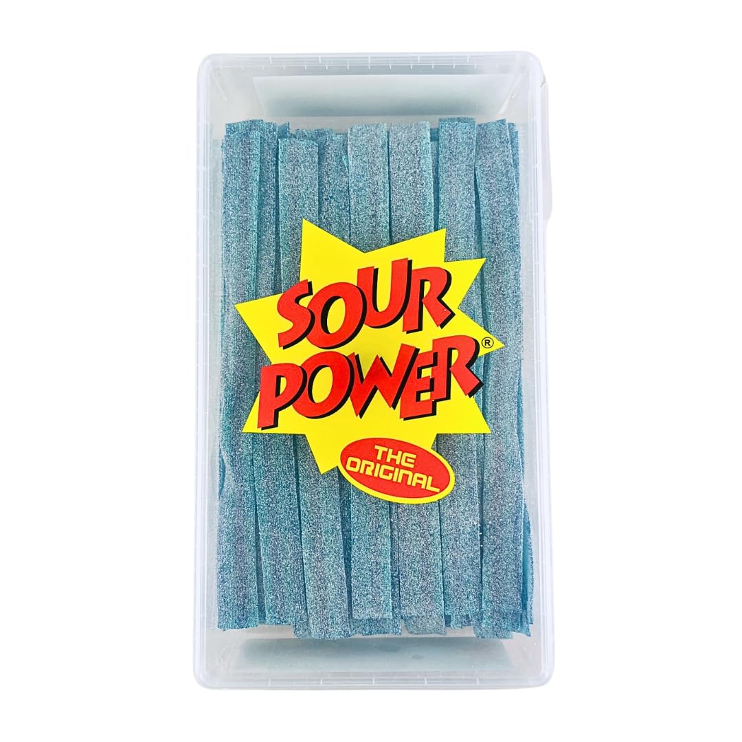 SOUR POWER Berry Blue Candy Belts, 150 Pieces, 42.3 Ounce