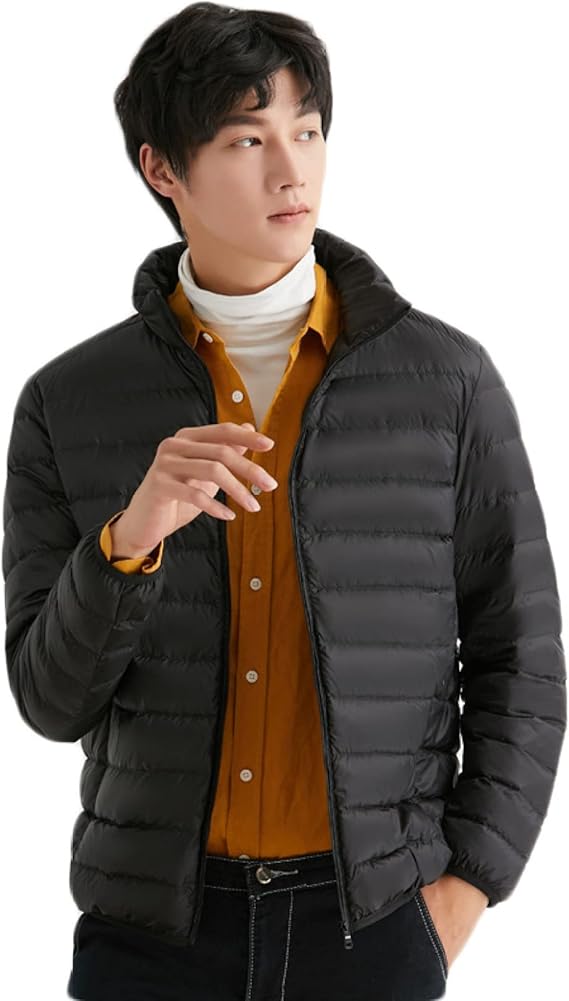 Amazon Co Jp ダウンジャケット メンズ ウルトラライト ダウンコート アウトドア 防寒 暖かい 軽量 長袖 立ち襟 ライトダウンジャケット 冬物 ショート丈 収納袋付き コンパクト アウトドア 旅行 普段着 キャンプ バイク カラー 春秋冬 3xl 大きいサイズ ファッション