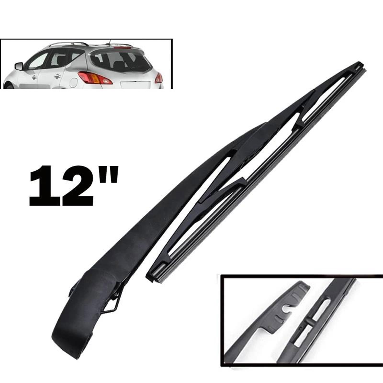 Kit Set Braccio E Spazzola Tergicristallo Posteriore da 12" per N&issan per Murano 2 Z51 2007-2014 Parabrezza Parabrezza Portellone Posteriore Spazzola per Finestrini Tergicristallo