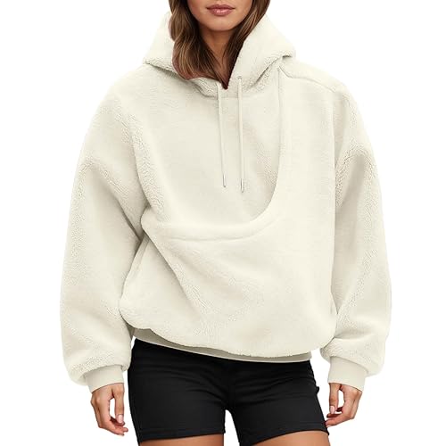 Cute Hoodie for Women 2025 Winter Warm Fleece Pet Pouch