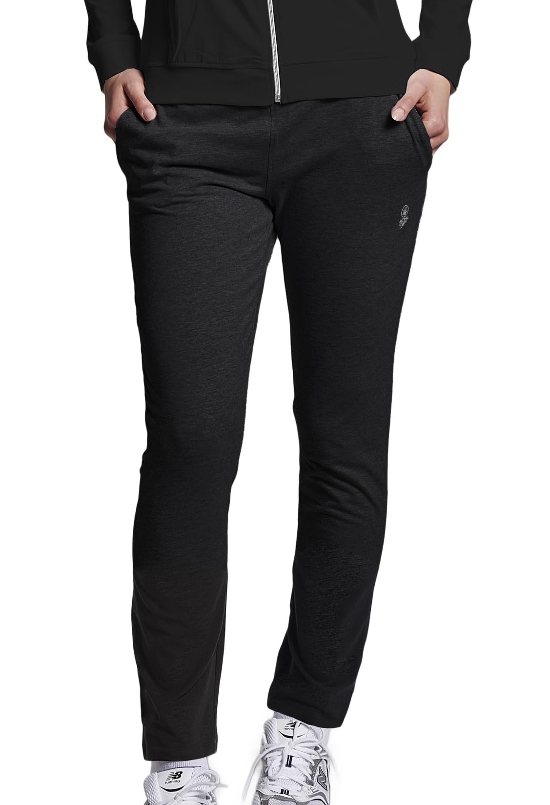 Combinaison de sport à la mode pour femme/complète avec sweat à capuche et pantalon avec poignets, noir léger, taille XL, Noir doublé, XL