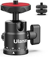 Vista 1 de ULANZI H28 - Cabezal de trípode panorámico con doble zapata caliente y adaptador de montaje de cámara DSLR, accesorios de fijación de fotografía
