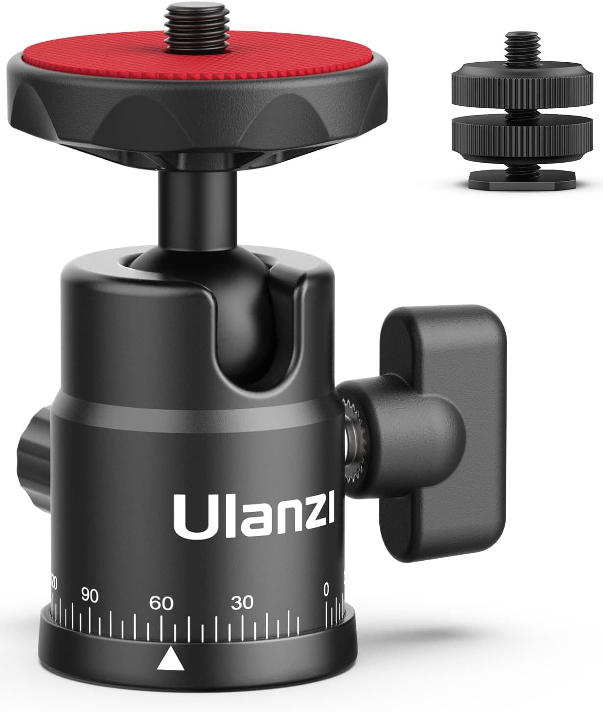 Mini Ball Head, ULANZI H28 Panoramic Tripod Head + Dual Hot Shoe Mount