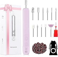 Professional Manicure Pedicure Kit -360° Light, Rechargeable Electric Nail Drill, Cordless Electric Nail File Set, 3 Speeds Hand Foot Care Nail Drill for Thick Nail Toenail Cuticle