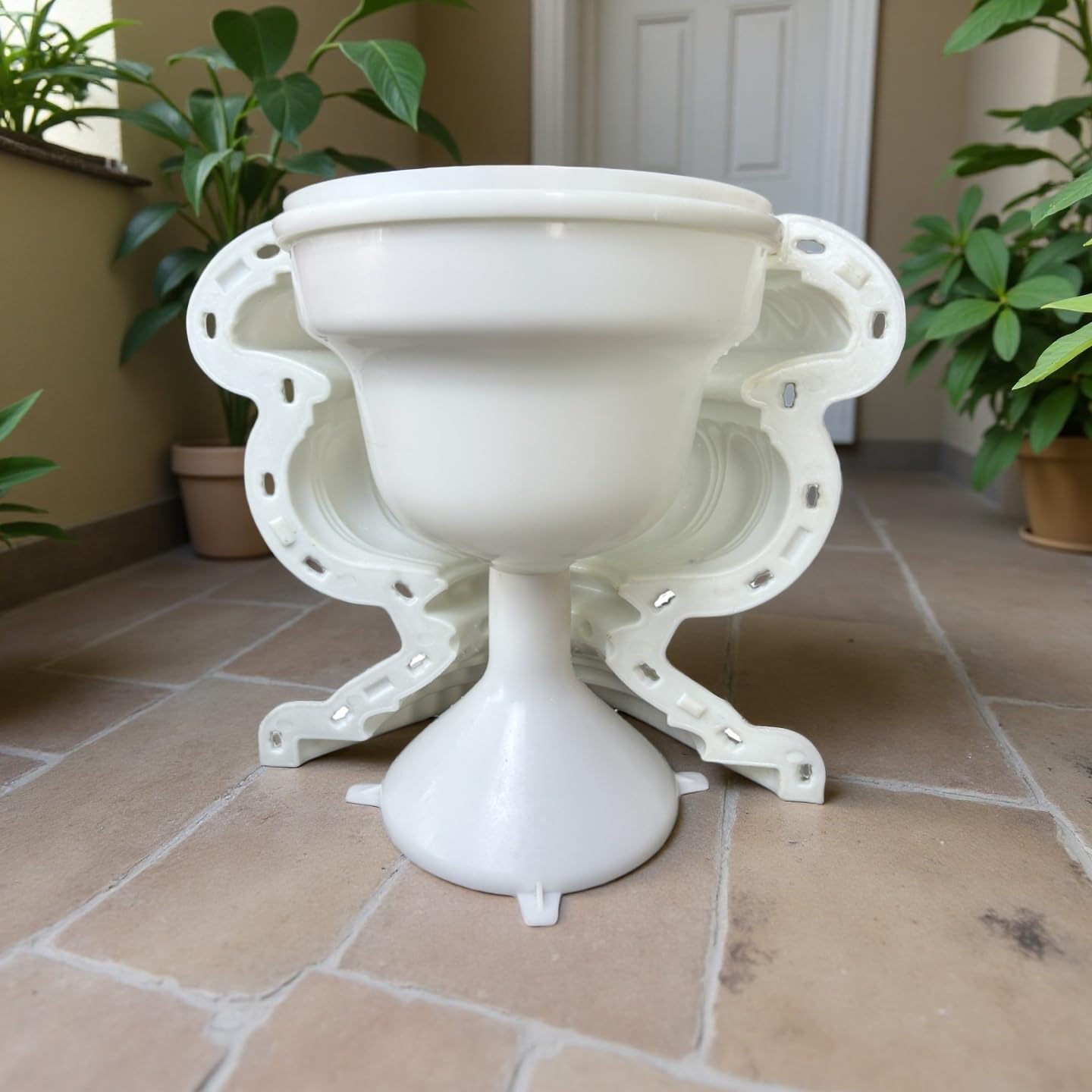 Extra Large Concrete Pot Molds with Drainage - Heavy Duty 19.68"x19.68"x19.68" Giant Planter Mold, Reusable Thickened Cement Moulds for DIY & Commercial Use