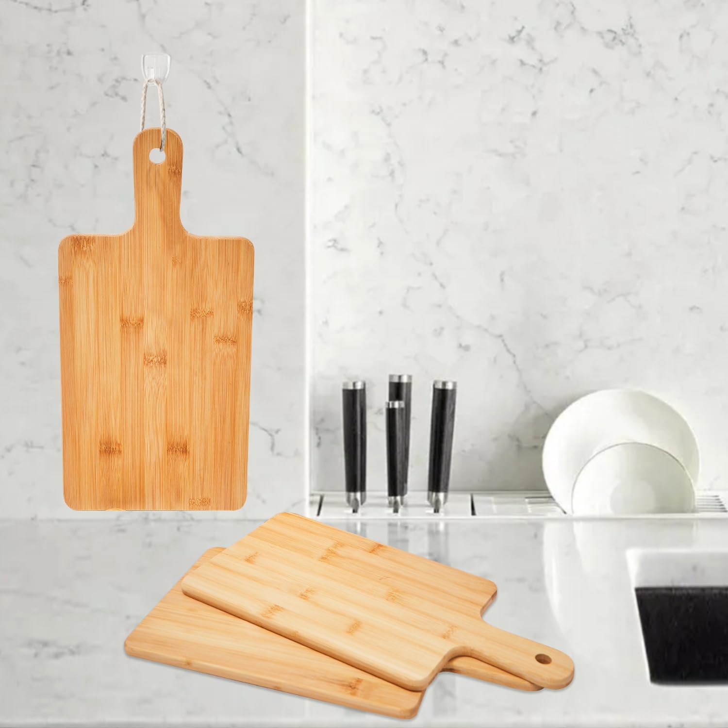 10 tablas de cortar de madera a granel para cocina, tablas de embutidos de bambú personalizadas de 15 pulgadas, tabla de cortar para pizza, queso, postre, frutas, verduras