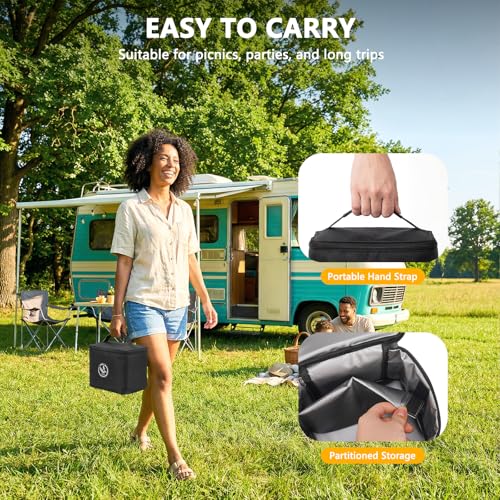 Image of Lord Eagle 9-Speed Digital Hand Mixer Electric Handheld, 500W DC Motor Kitchen Mixer for Cake Baking, Lightweight Egg Beaters with Stain-resistant & Waterproof Storage Bag & 6 Accessories, Black