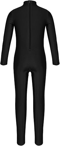 Miniatura 7 de FEESHOW Body de longitud completa para niños y niñas, de elastano, zentai, leotardo de gimnasia