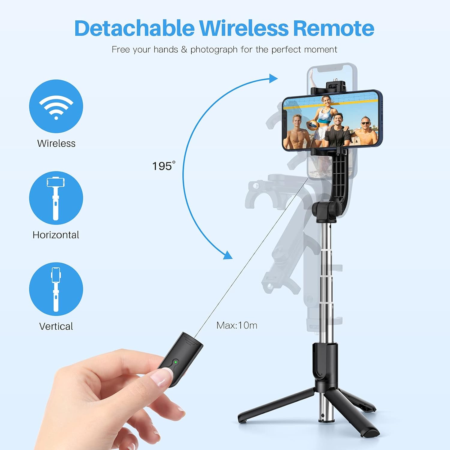 Discount 70% Selfie Stick Tripod with Remote, Yoozon Extendable iPhone Tripod Selfie Stick with Versatile Cold Shoe & 1/4 Screw, Portable, Lightweight, for iPhone 13 12 Mini Pro Max,Samsung Galaxy S22, Google etc