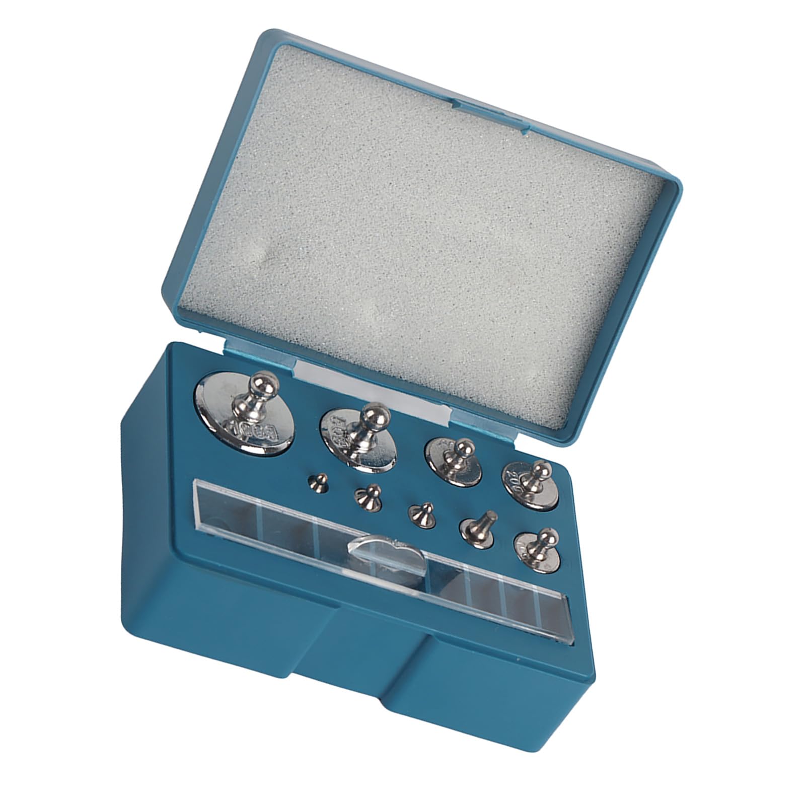 gernie 17Pcs Counterweight Calibration Weights for Digital Scale Set Weighting Scale Grams Steel Scale Weighing for Student, Poids Balance Calibration Weights