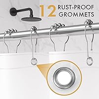 Vista 2 de AmazerBath Paquete de 2 forros de cortina de ducha, 72 x 96 pulgadas, forro de ducha de plástico PEVA extra largo con piedras resistentes y 12