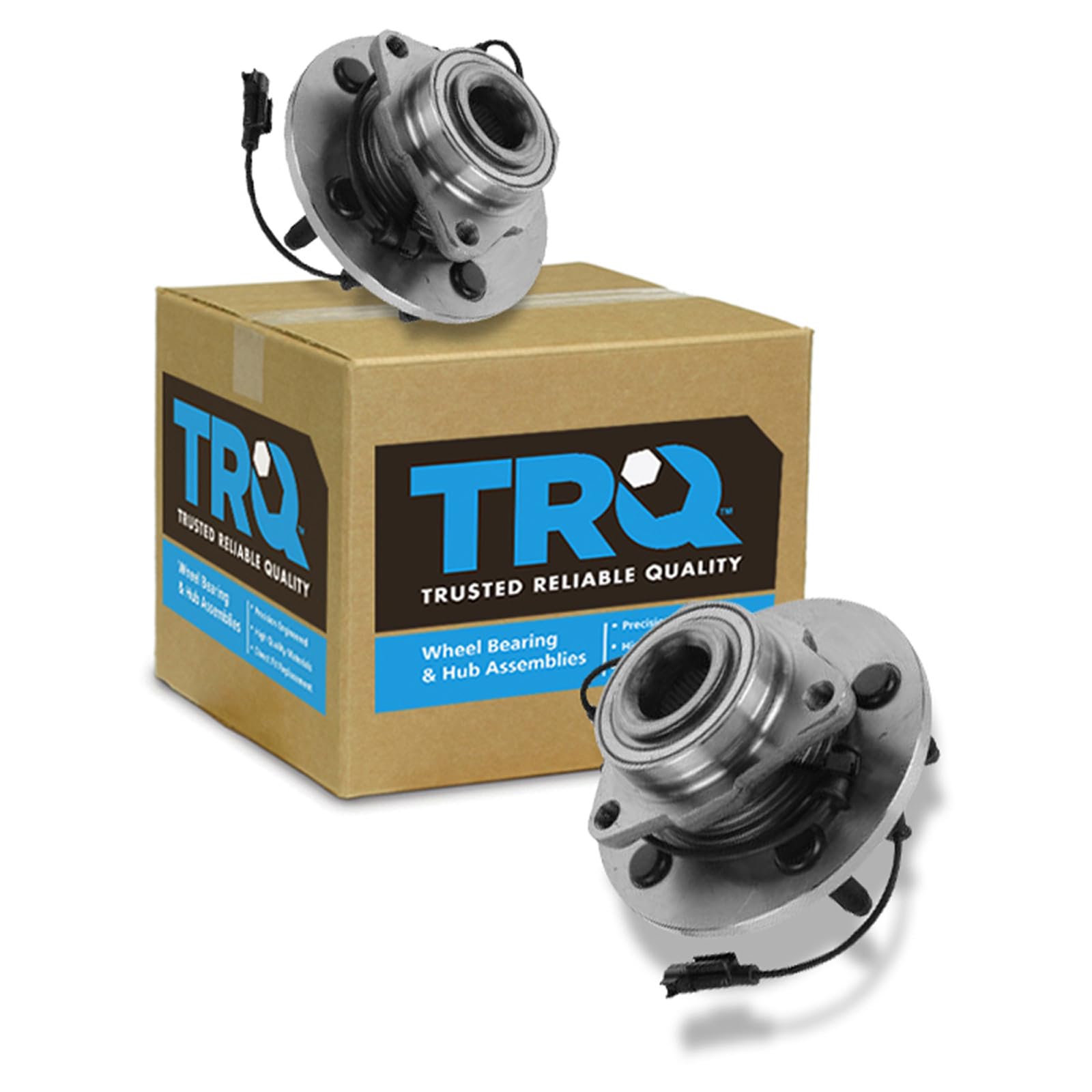 TRQ Front Wheel Bearing &amp; Hub Assembly Set