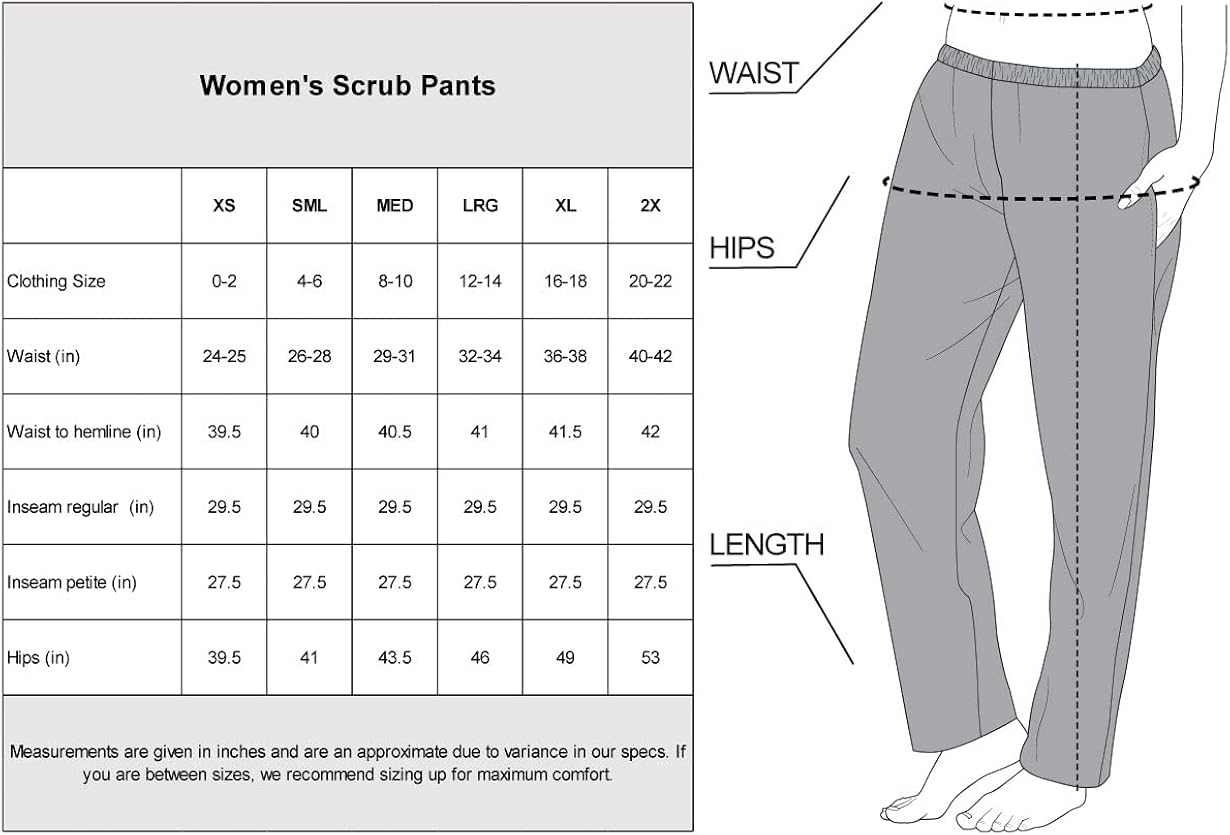 Olivia Rae Women's Elastic Waistband with Drawstring Stretch Scrub Pant