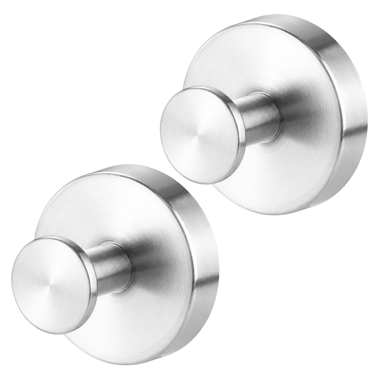 EujRcf 2 Pcs Suction Hooks, Suction Cup Hooks for Hanging, Heavy Duty Suction Hook, Stainless Steel Suction Hooks, Suction Hook for Shower Bathroom Towel Kitchen Glass Smooth Surface