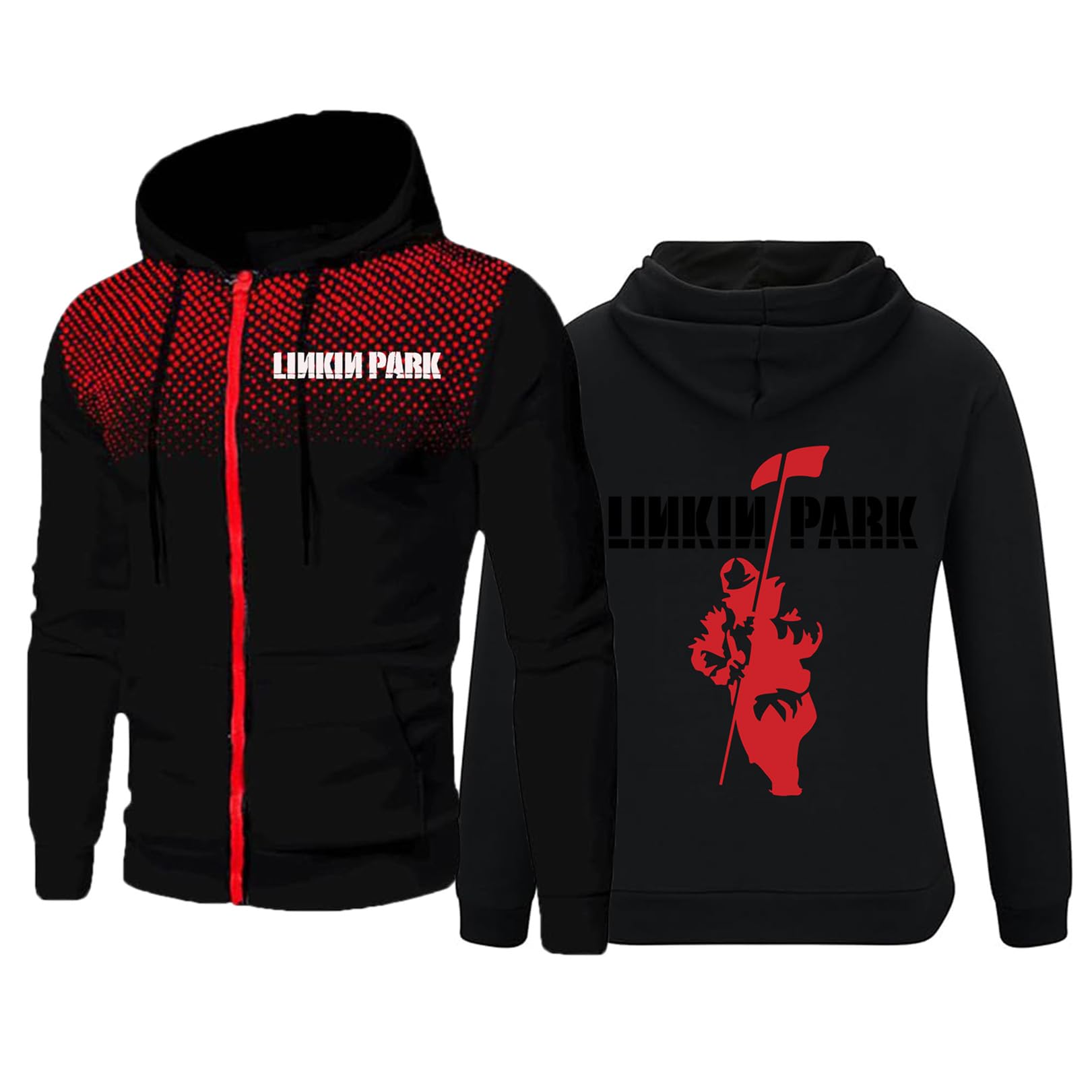 2024 Men’s Hooded Sweatshirts for Linkin Park Hoodie Long Sleeve Pullover Casual Drawstring Hoody Top For Linkin Park Zip Up Jacket Hoodie Jumpers Spring Tracksuits,H-3XL