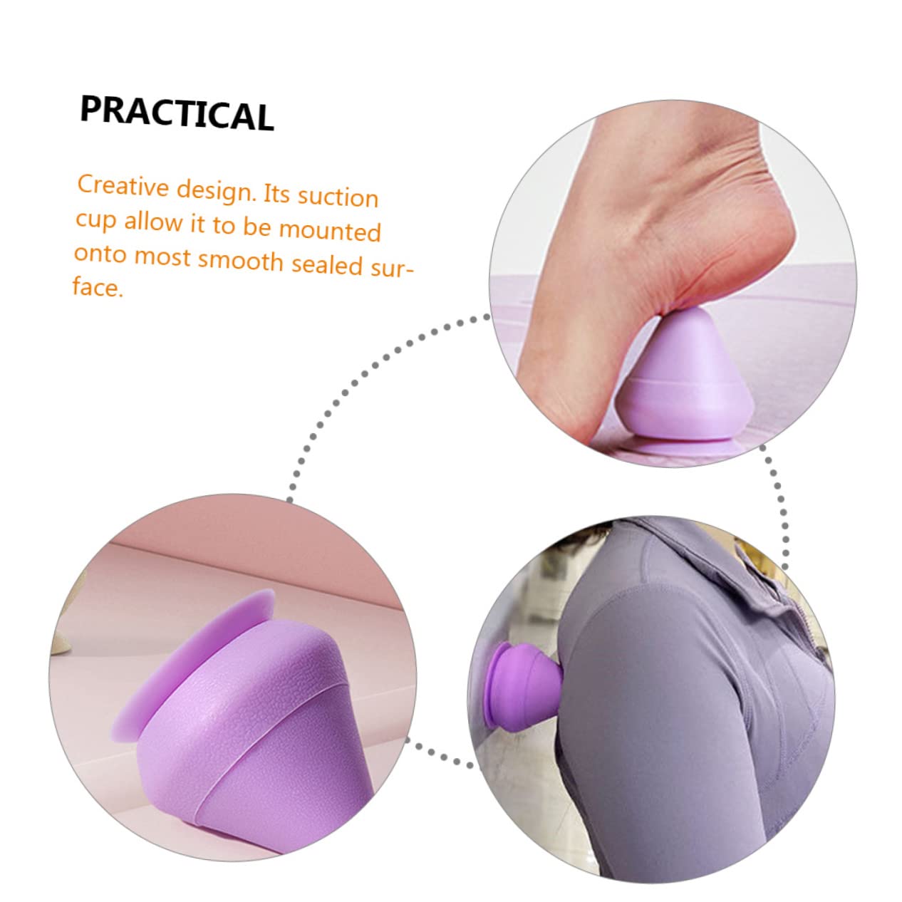 TOVINANNA Massage Ball Mountable Massage Novelty Toilet Paper Hand Massagers Foot Muscle Massage Roller Self Massage Tool Body Massage Tool Muscle Massage Tool Fascia Ball Tpe Purple Neck