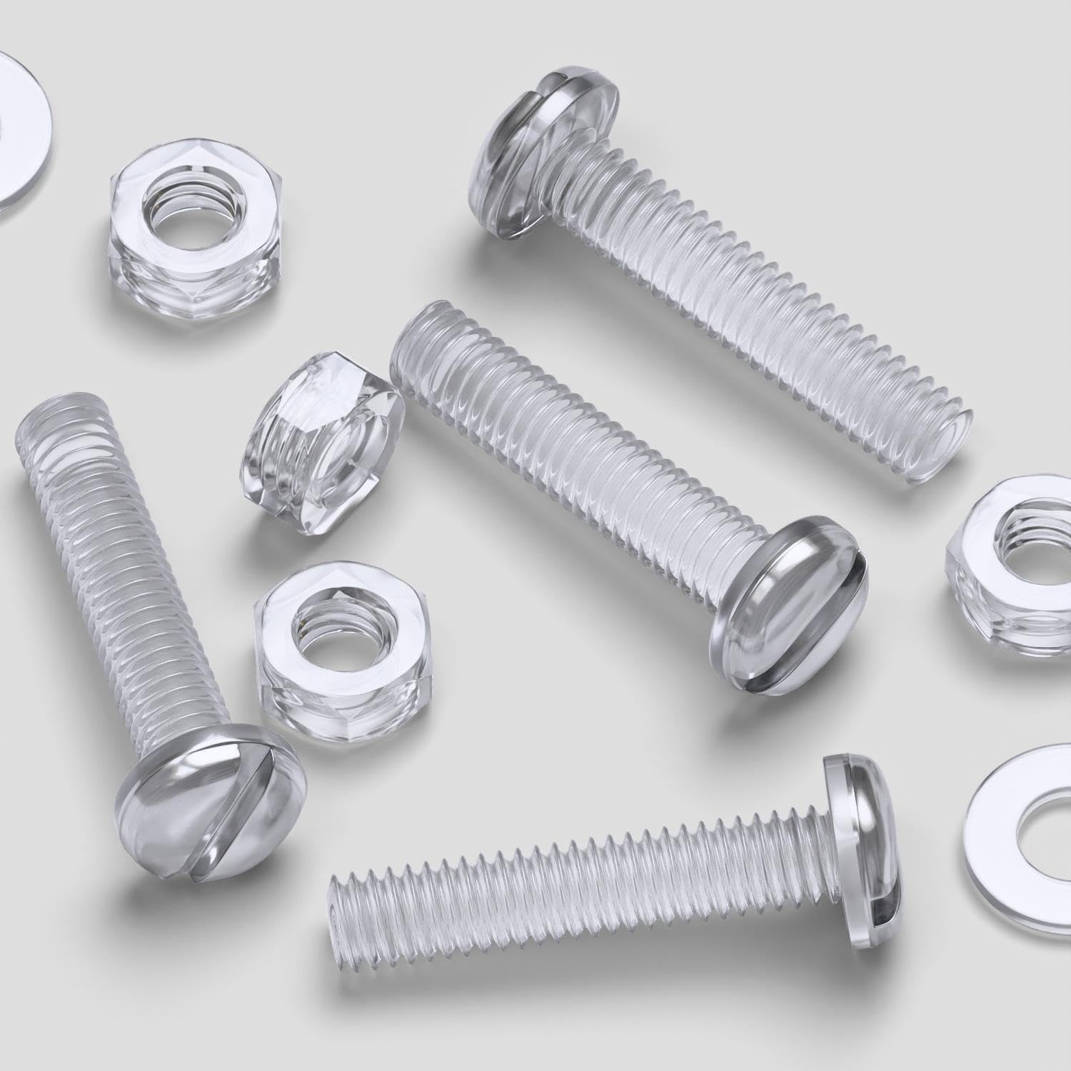 Amazon.co.jp: M4 x 20mm 穴付きヘッドボルト ナット ワッシャー 透明