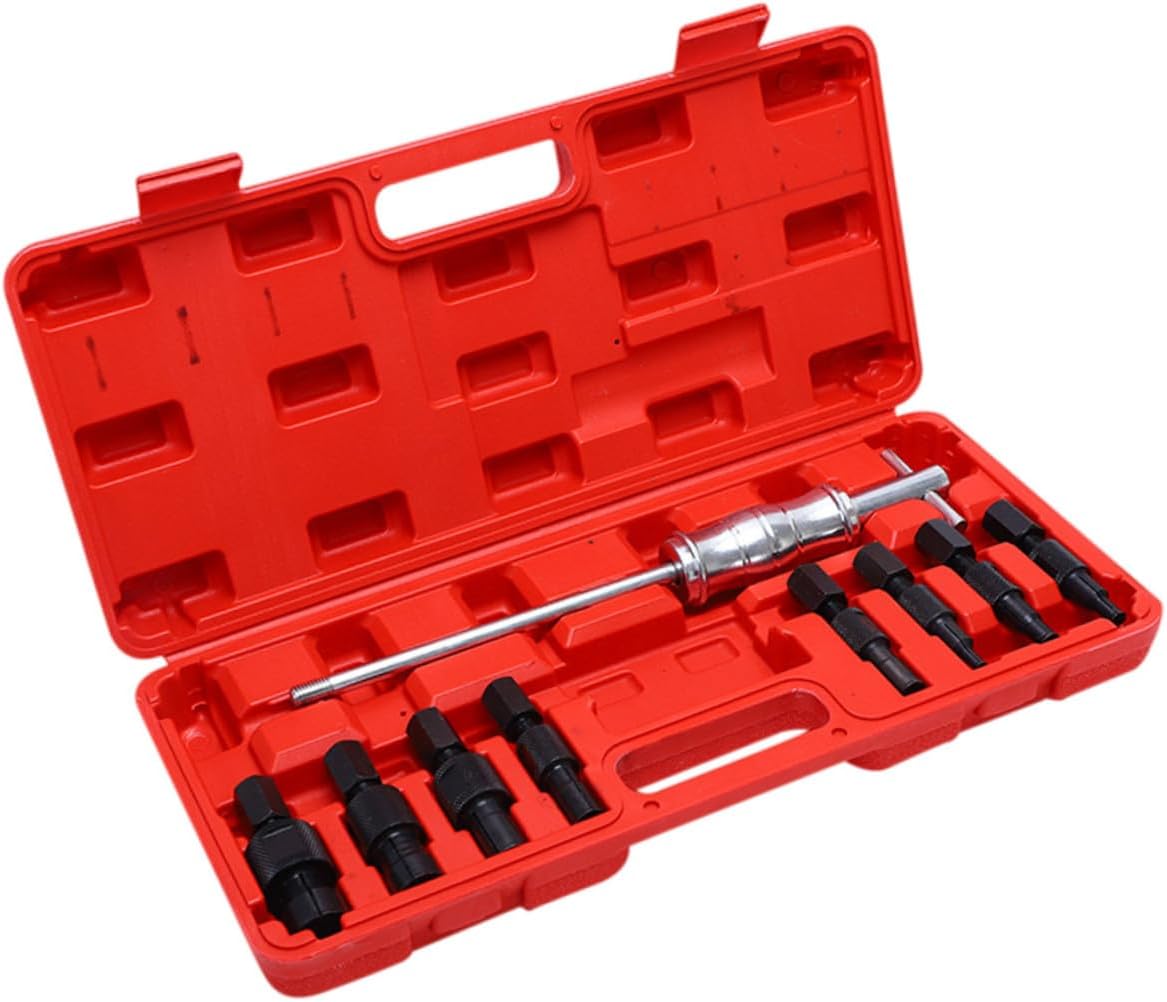 POPETPOP 9pcs Inner Bearing Puller Set with Slide Hammer Attachments Steel Bearing Extractor Kit for Automotive Repair and Blind Hole Removal