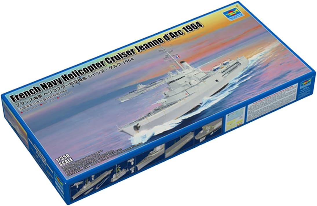TOUCAN RC HOBBY 1/350 Plastic French Navy Helicopter Cruiser Jeanne d'Arc 1964 Metal Anchor Chain Detailed Static Model Kit