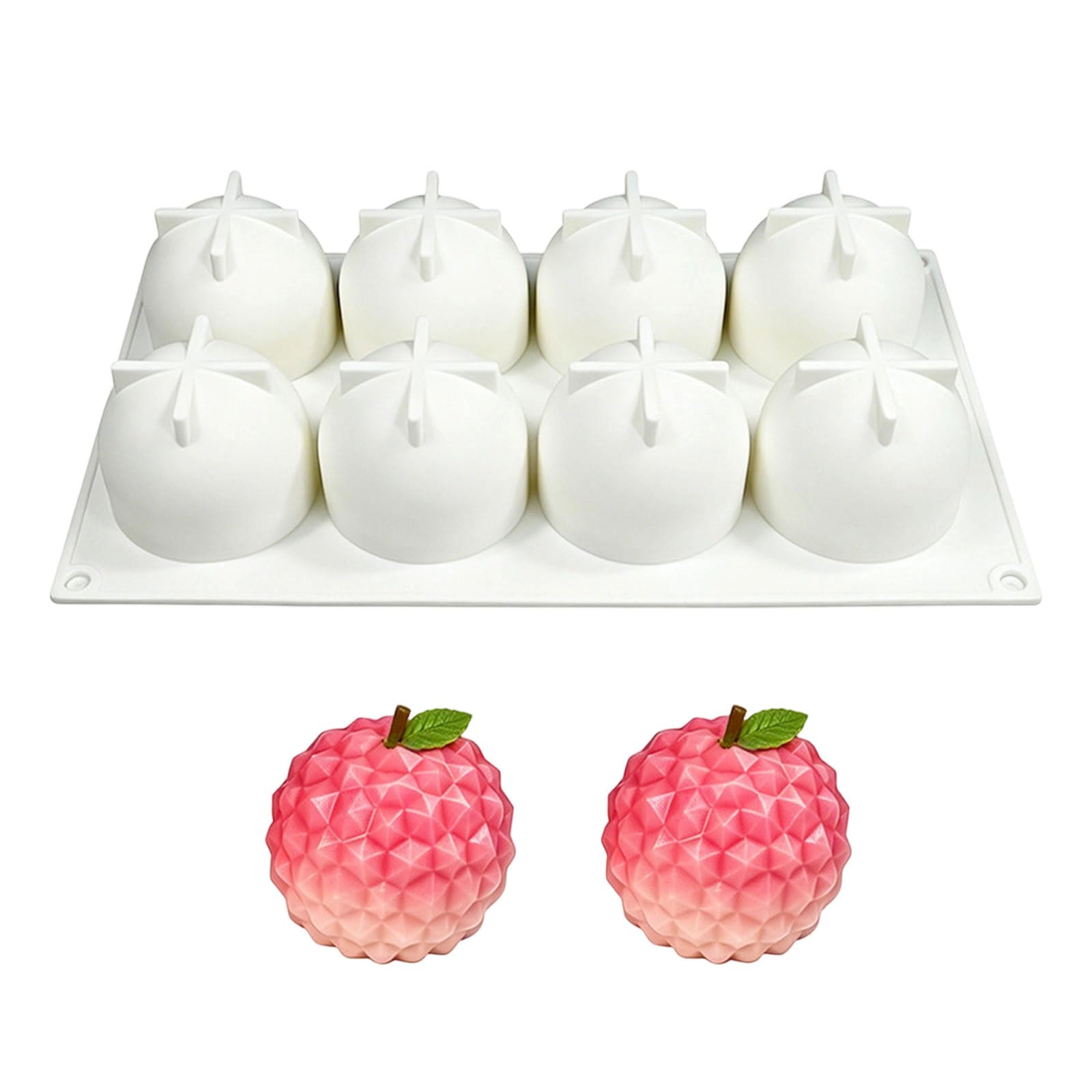 Elnwnnkc Multi Cavity Lychee Shape Silicone Molds Baking Pan Nonstick Pastries Chocolate Mousses Cake Dessert Decoration Tool Lychee Design Cake Pan