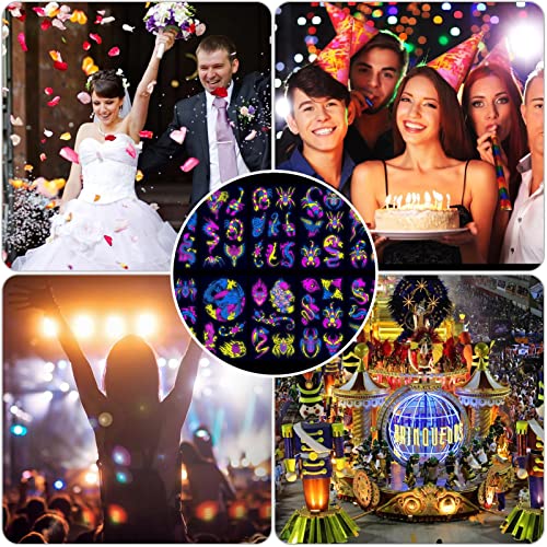 Adesivos de rosto - 10 Peças Glitter Party Sticker com Múltiplos Padrões - Seguro à prova d'água us
