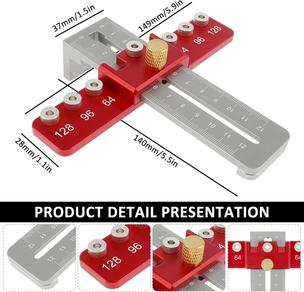 Cabinet Hardware Installation Jig - Aluminum Alloy Drill Guide For Handles & Knobs