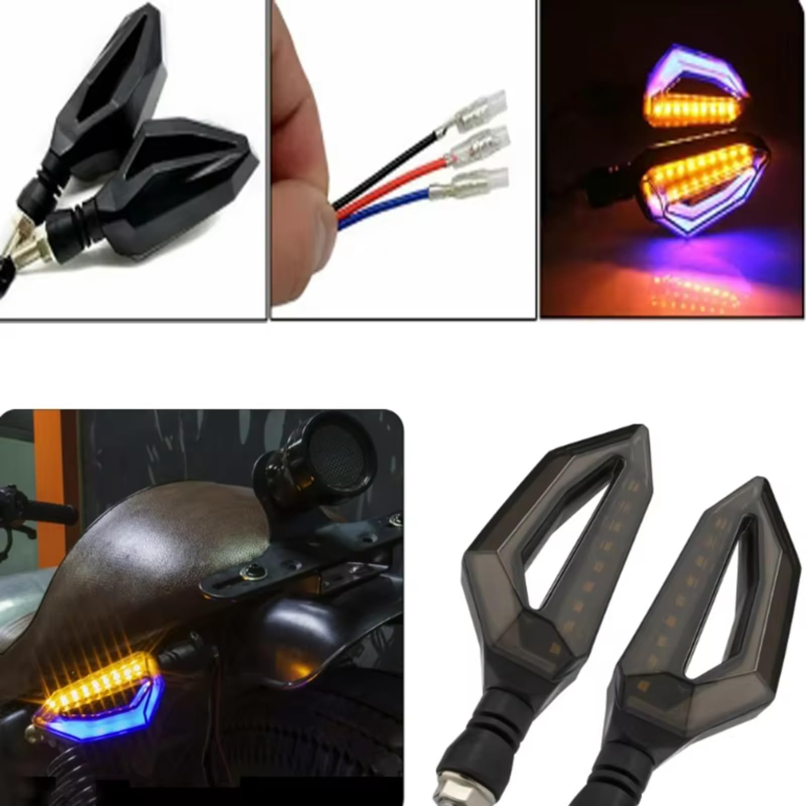 Luce Di Segnalazione Per Motocicletta Luce Di Segnalazione 12V IPX-6 Luci Di Marcia Diurna Indicatori Di Direzione Laterali Universali Per Motociclette Indicatori Moto