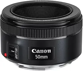 Lente EF 50mm/1.8 STM - Objetiva, Canon, Preto