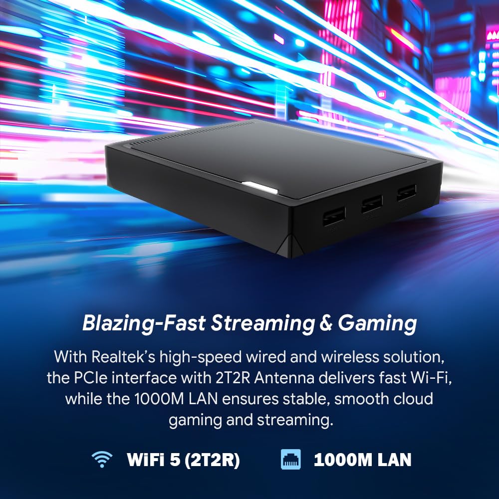 CHROX Android 14.0 TV Box, RT-X2 Smart TV Box Realtek1325 Quadcore Cortex-A53 CPU/USB 3.0/Ultra HD 8K/HDR 10+/Dual Band WiFi 2.4/5.8Ghz/BT 5.0 Set Top Box,4gb+32gb