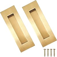 Vista 12 de Tiradores empotrados para dedos, manijas de puerta de bolsillo, para puertas correderas de granero, puertas plegables de acero inoxidable Negro