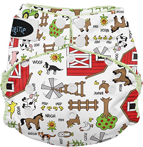 Imagine Baby Products from Bamboo AIO 2.0 Diaper, Barnyard Jam, Snap