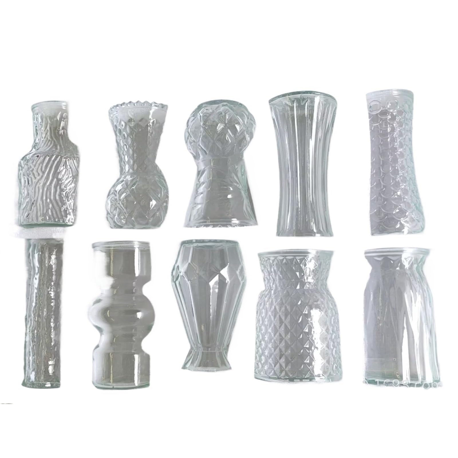 Petit vase en verre transparent et léger pour décoration de salon