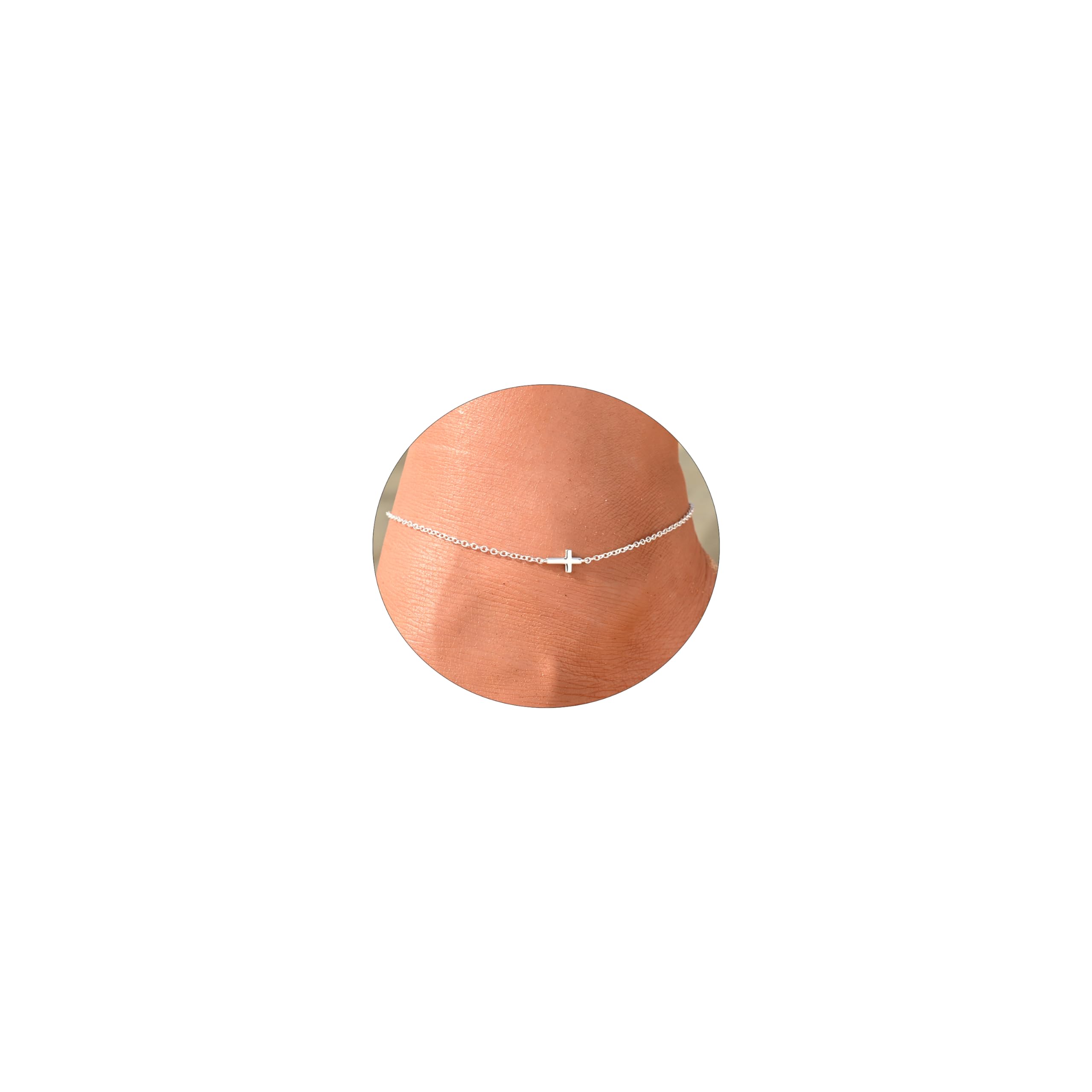 Anklets for Women 14K Gold Plated Anklets Waterproof Ankle Bracelets for Women Silver Ankle Bracelet Layered Cross Satellite Bowknot Flower Pearl Beach Anklets Cute Jewelry Gift