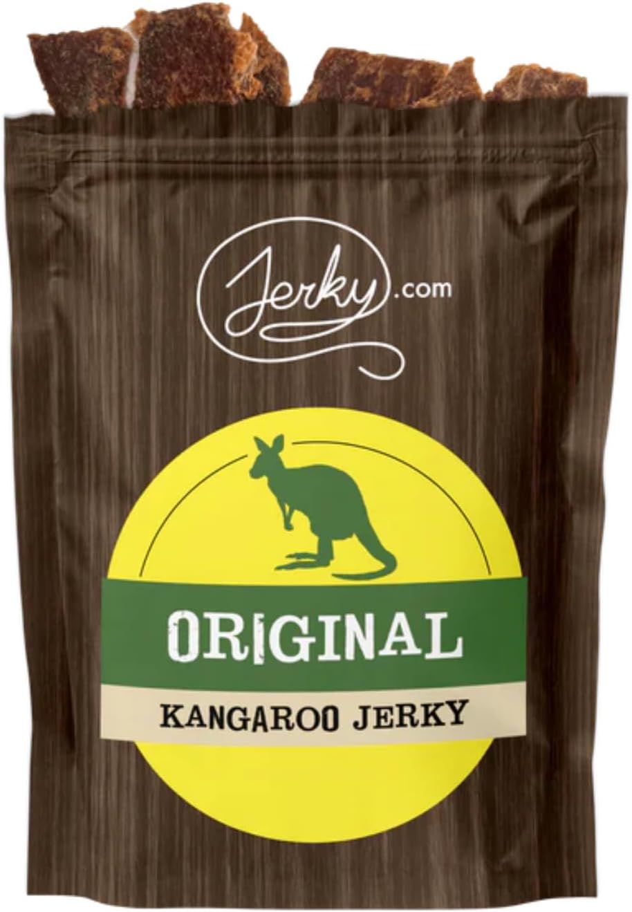 Jerky.com Original Kangaroo Exotic Jerky – Premium High-Protein Exotic Snack, Tender & Flavorful, 100% Natural Ingredients, Perfect for On-the-Go 1.75 oz