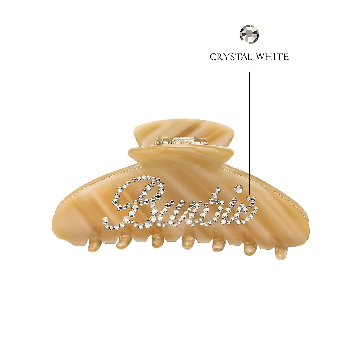 Big Hair Claw for Women and Clips 4 Inch Nonslip Large Claw Clip for Thin Hair, Custom Name Letters Numbers Hair Clips Strong Hold Hair Clips for Thick Hair