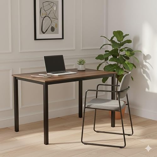 Miniatura 12 de Escritorio grande para computadora de 47 pulgadas, escritorio de estilo moderno y simple para oficina en casa, dormitorio, escritorio de estudio