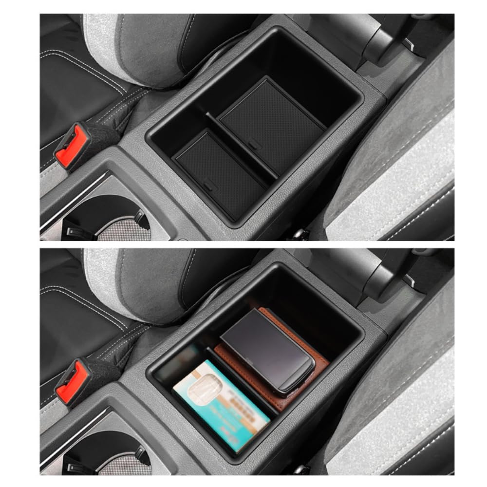Caja de Almacenamiento para Consola Central de Coche Audi Q3 Sportback 2019-2026 Organizador de reposabrazos para Coche 2019-2022