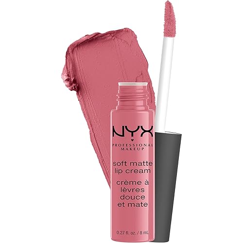 NYX PROFESSIONAL MAKEUP Soft Matte Lip Cream, Lightweight Liquid Lipstick - Istanbul (Clean Pink)