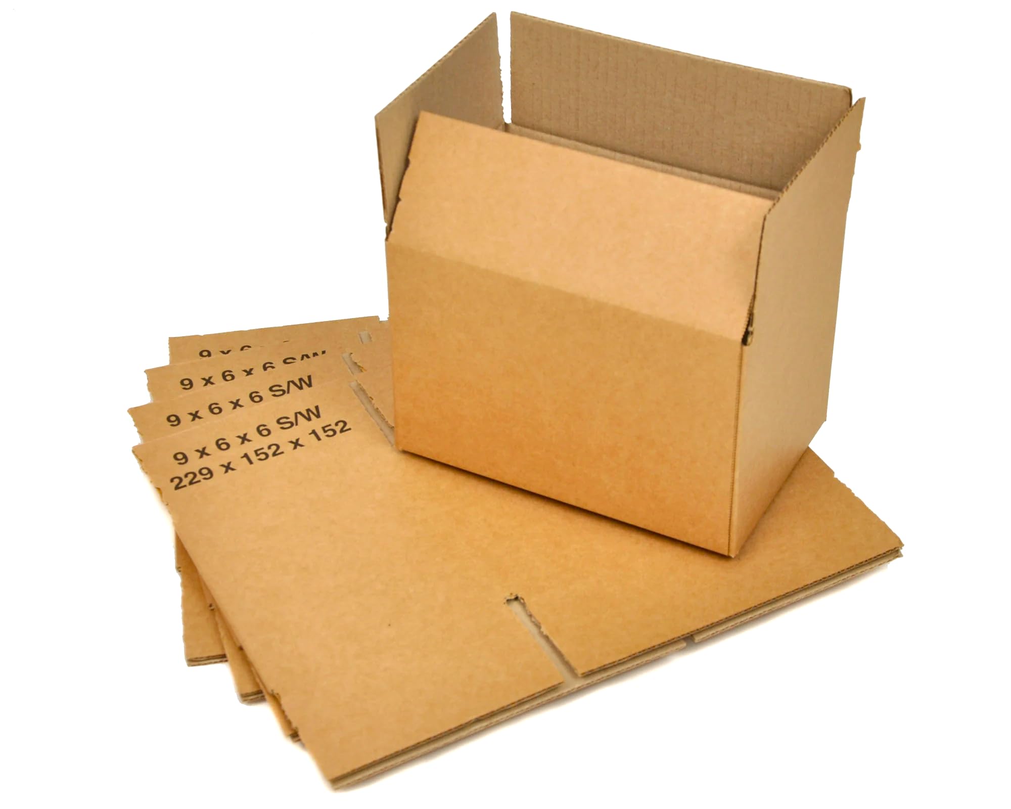 Htuk Brown 229 X 152 X 152Mm Small Single Wall 9X6x6" Shipping Mailing Postal Gift Cuboid Cardboard Boxes (25)