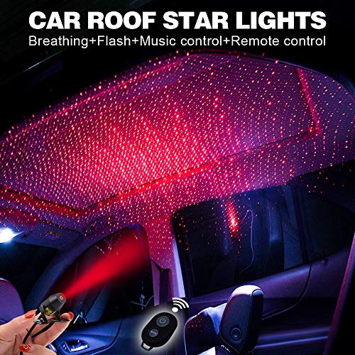 Car interior lights LED decorative armrest box car roof full star projection laser,Romantic