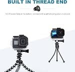 Trépied de Caméra en Aluminium de 50 po avec Indicateur de Niveau à Bulles Intégré pour Toutes les Caméras GoPro Hero + Support de Trépied – Support Léger, Ajustable, Portable pour Voyage, Vlogging et Photographie en Plein Air