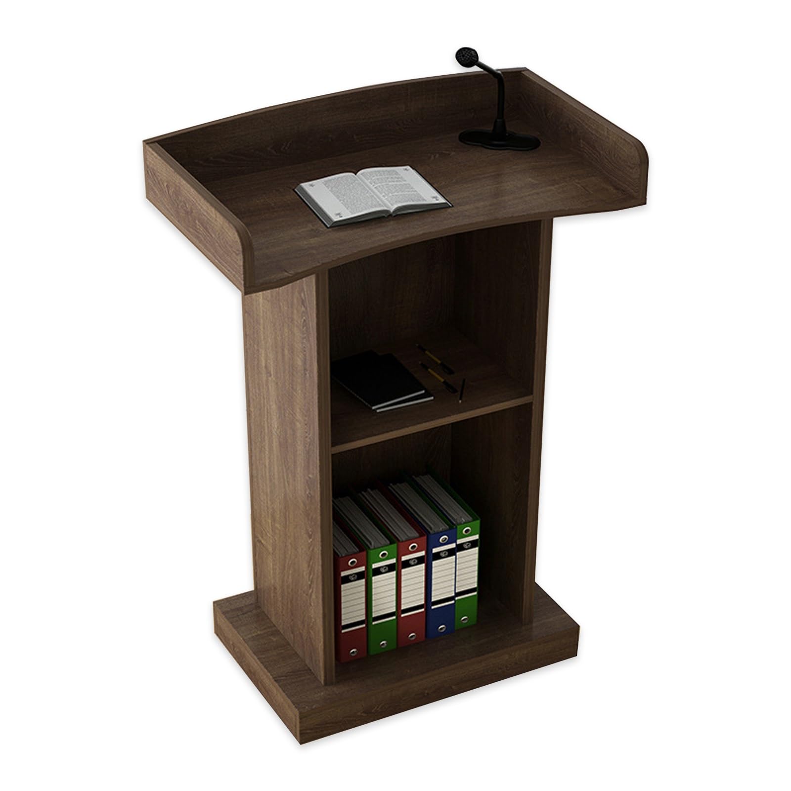 Atril de madera para eventos corporativos y recepciones de bienvenida