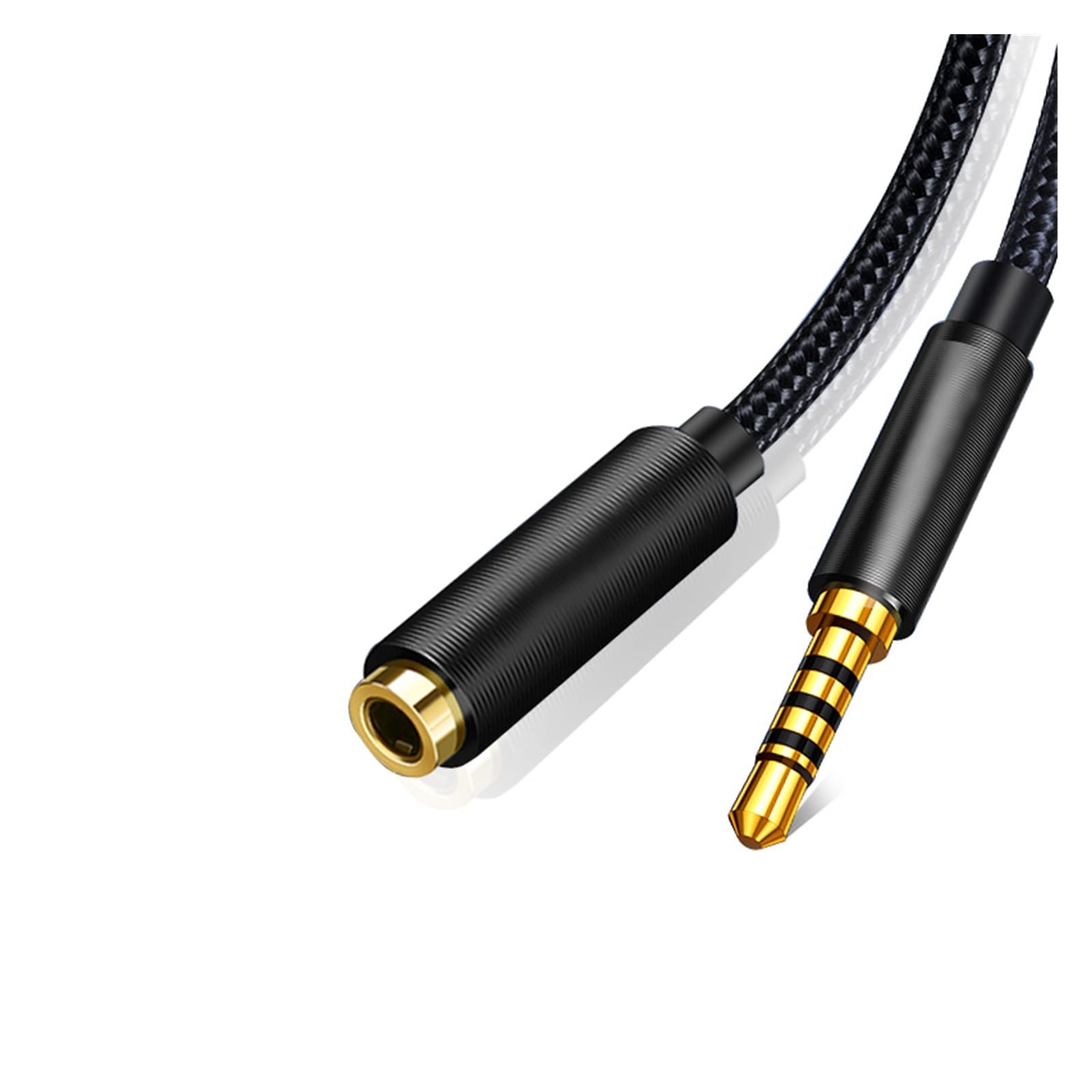 PIKETU 2 pièces casque rallonge câble adaptateur sans perte 3.5mm mâle à femelle double avec contrôle de ligne de Microphone (Size : 5m)