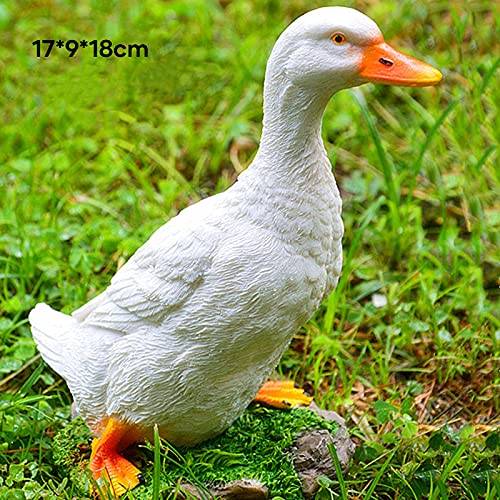 Statue de canard décoration sculpture résine extérieure intérieure - 6