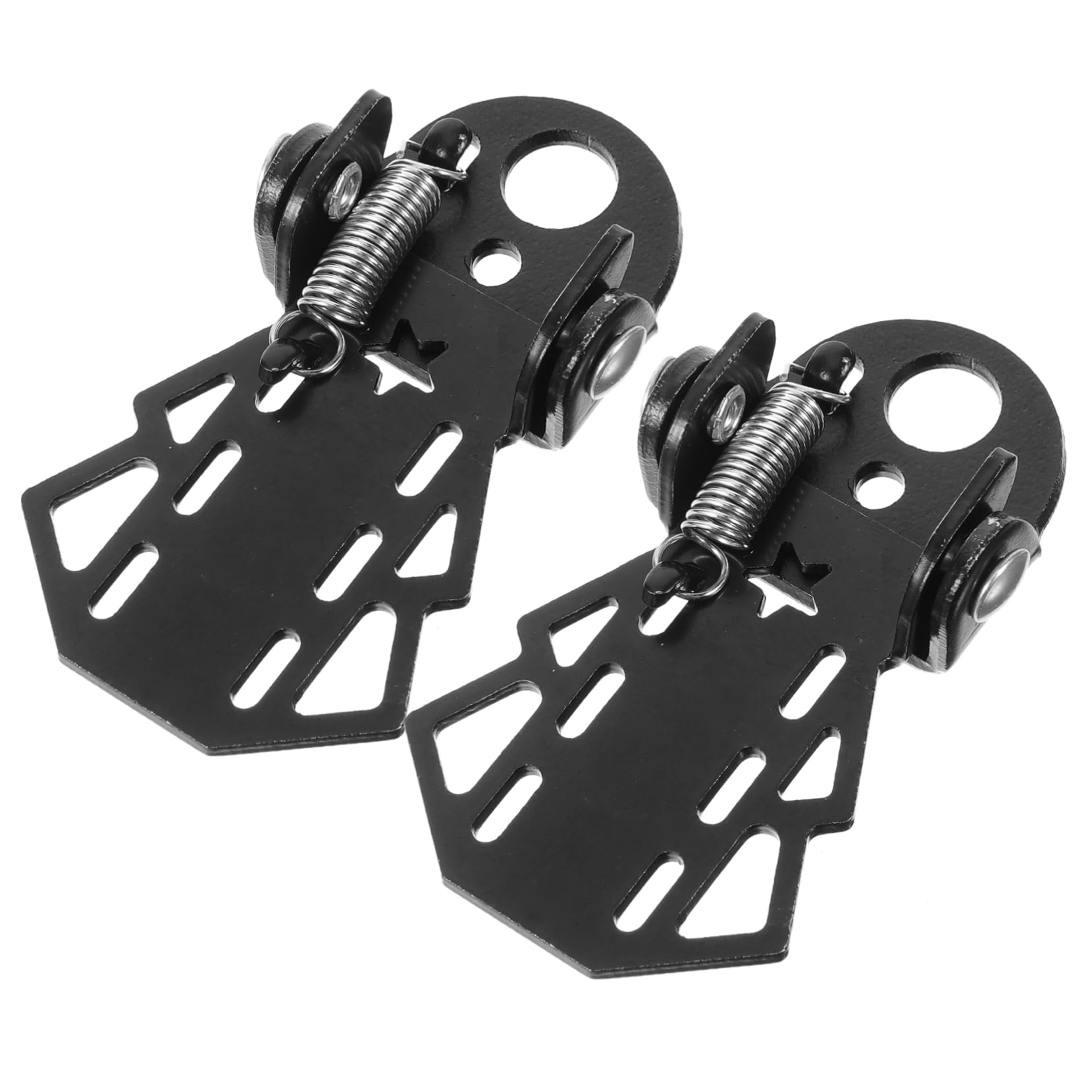 HANABASS Pedali Pieghevoli Per Sedile Posteriore Per Mountain Bike (neri) 2 Pezzi Bici Pedale Del Ciclismo Acciaio