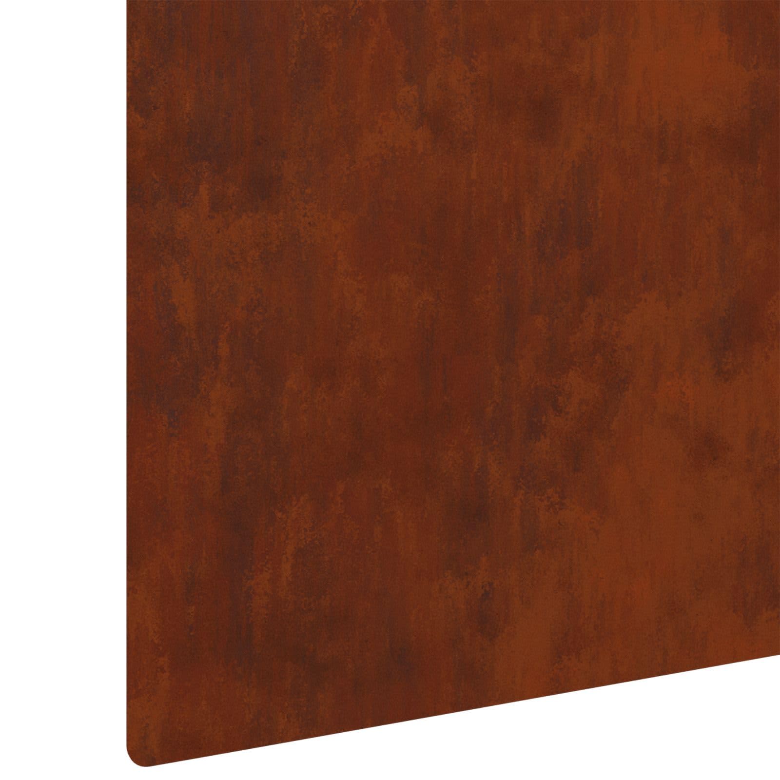 Cercado de césped de acero oxidado, juego de 10 unidades, 100 x 12 cm, borde flexible para césped y parterres con recubrimiento en polvo, moderno borde de corte para limitación de jardines y