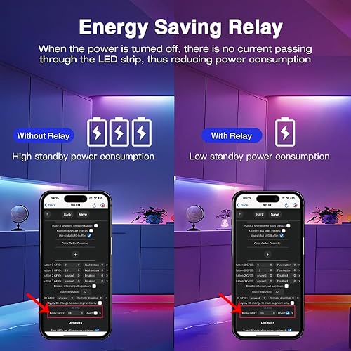 Miniatura 6 de Elite ESP32 WLED controlador de tira LED con sonido de música Ethernet reactivo UART Relé de ahorro de energía 20A fusible enchufable DIY dinámico