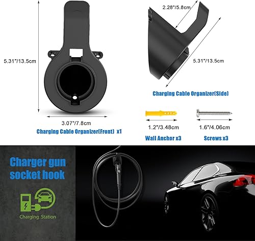 Miniatura 3 de Soporte de cargador EV,Cargador de vehículo eléctrico Boquilla Holster Dock,Organizador de cable de coche eléctrico,Equipo de cargador de pared
